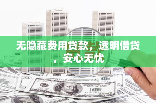 万峦无隐藏费用贷款，透明借贷，安心无忧