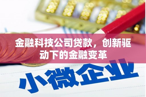 保税港区金融科技公司贷款，创新驱动下的金融变革