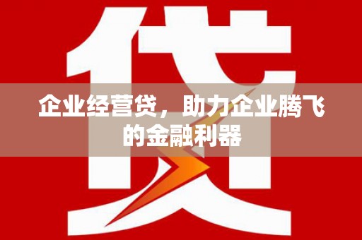 泉州企业经营贷，助力企业腾飞的金融利器