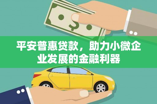 新绛平安普惠贷款，助力小微企业发展的金融利器