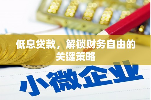 平湖低息贷款，解锁财务自由的关键策略