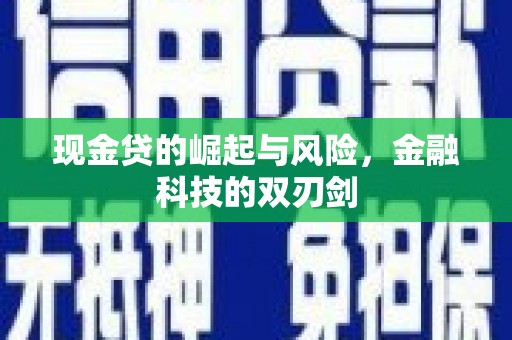后里现金贷的崛起与风险，金融科技的双刃剑