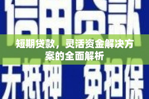 咸丰短期贷款，灵活资金解决方案的全面解析