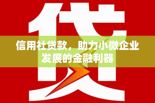 霍林郭勒信用社贷款，助力小微企业发展的金融利器