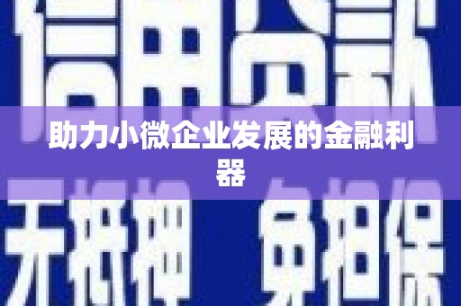 宛城助力小微企业发展的金融利器