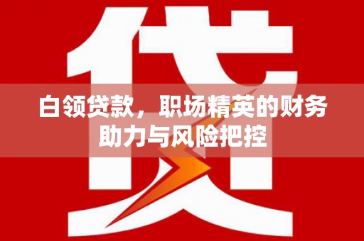廉江白领贷款，职场精英的财务助力与风险把控